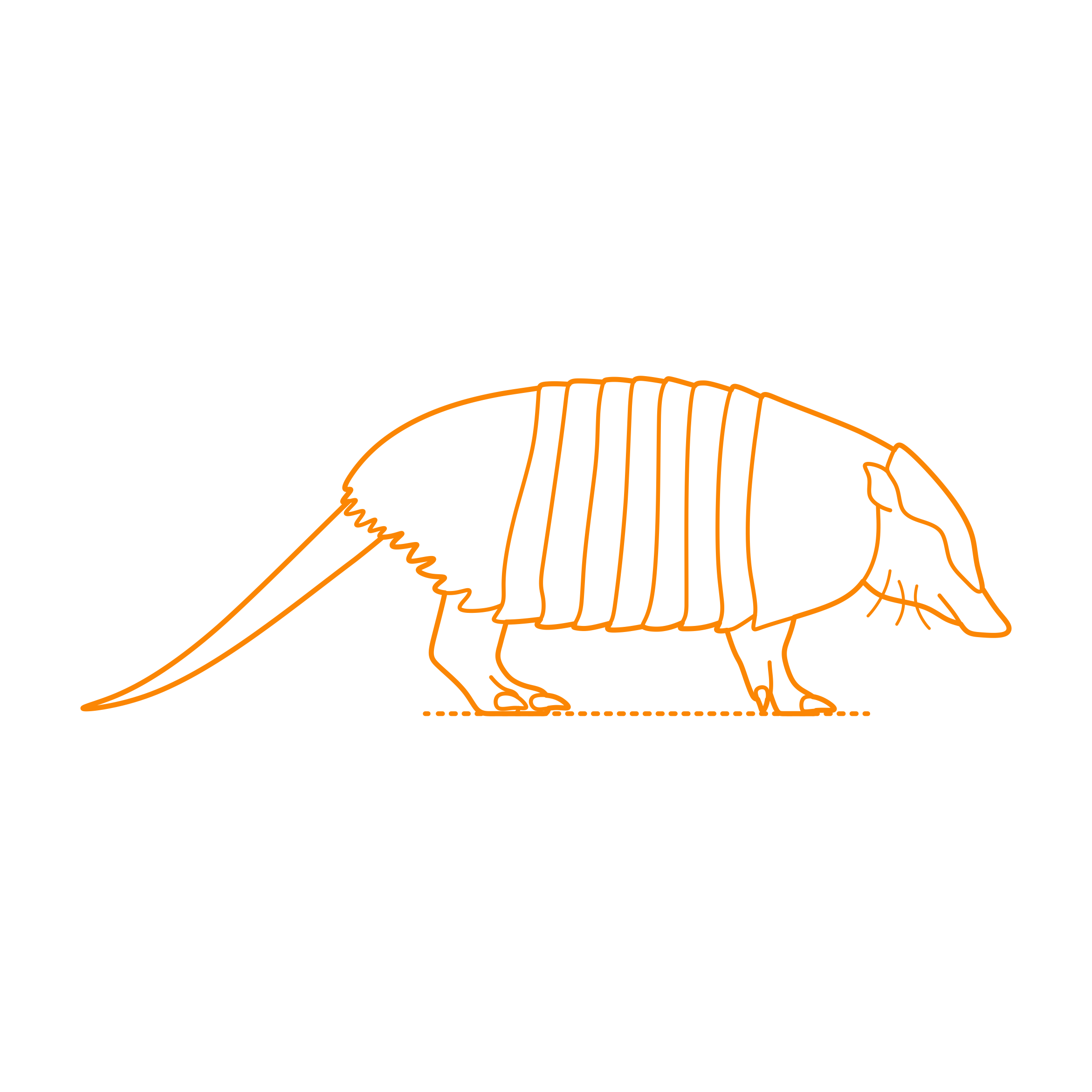 Animals Armadillos Pichi Sticker Svg Vector Free Vectors